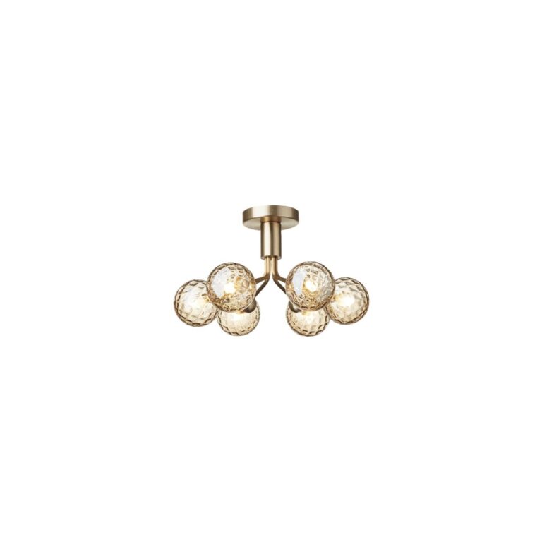 Apiales 6 Loftlampe Børstet Messing/Optic Gold
