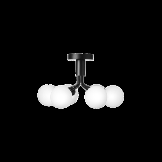 Apiales 6 loftlampe, satin sort/opal
