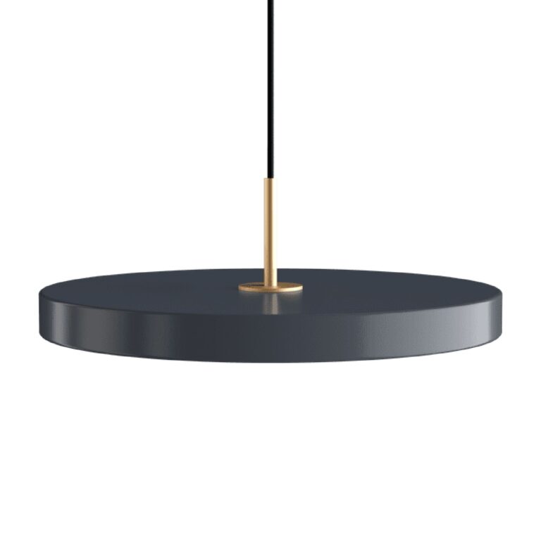 Asteria Plus Medium Pendel Anthracite Grey/Messing