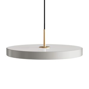 Asteria Plus Medium Pendel Pearl White m/ Messingtop - Umage