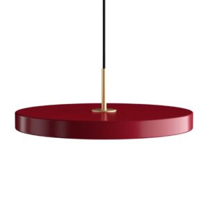 Asteria Plus Medium Pendel Ruby Red m/ Messingtop - Umage