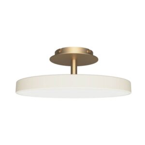 Asteria Up medium loftlampe, pearl hvid/messing