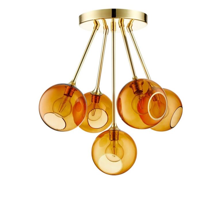 Ballroom Molecule Loftlampe Amber/Guld