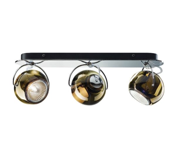 Beluga 3 væglampe/loftlampe, brun