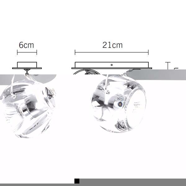 Beluga Væg/Loftlampe Dobbelt Klar