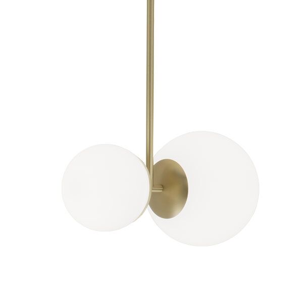Biba Pendel 140cm Messing & Hvid