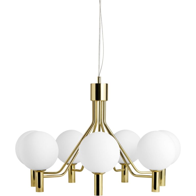 Celeste Lysekrone 70 cm Messing/Opal