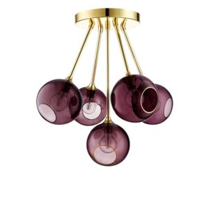 Design by Us Ballroom Molecule Loftlampe Purple Rain/Guld