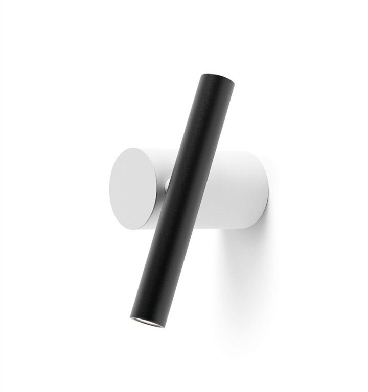 Doi væglampe / loftlampe, hvid/sort