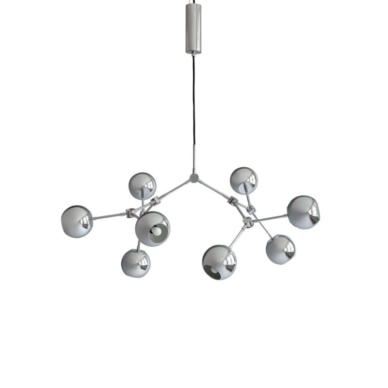 Drop Globe Lysekrone Mini Krom