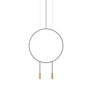 Estiluz Revolta Pendel Stor Sort & Guld