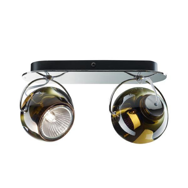 Fabbian Beluga Væg/Loftlampe Dobbelt Brun