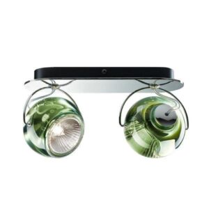 Fabbian Beluga Væg/Loftlampe Dobbelt Grøn