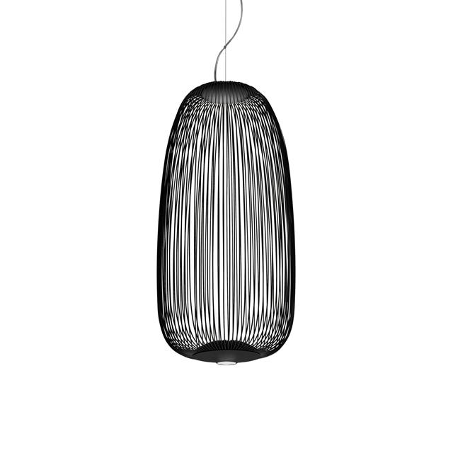 Foscarini Spokes 1 Pendel med LED Sort