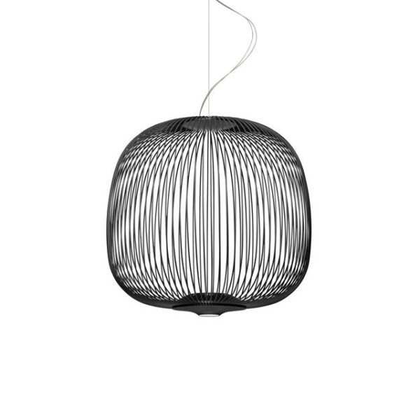 Foscarini Spokes 2 Midi Pendel med LED Sort