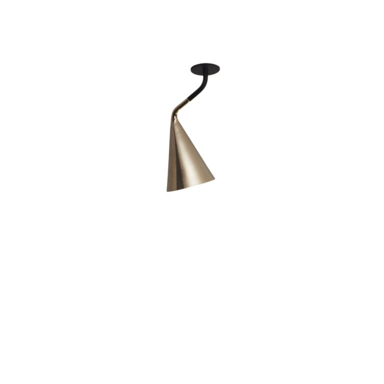 Gordon 561.71 Loftlampe Mat Sort/Børstet Messing