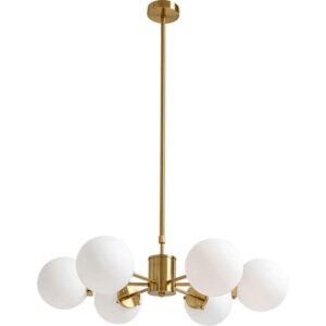 KARE DESIGN Heavenly Gold loftlampe - hvid glas og messing stål (Ø70)