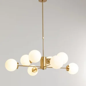 KARE DESIGN Heavenly Gold loftlampe - hvid glas og messing stål (Ø98)