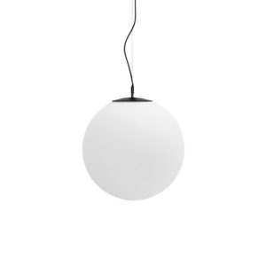 KAVE HOME Brisia loftlampe - 1 matteret glaskugle og sort metal (Ø50)