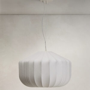 KAVE HOME Somar loftlampe - hvid syntetiske fibre og stålstænger (Ø51)