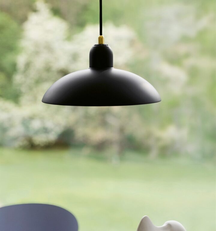 Kaiser idell 6631-P pendel, mat sort/messing