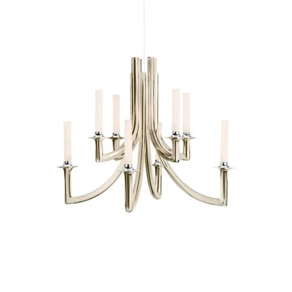 Kartell KHAN METAL Lysekrone Poleret Champagne