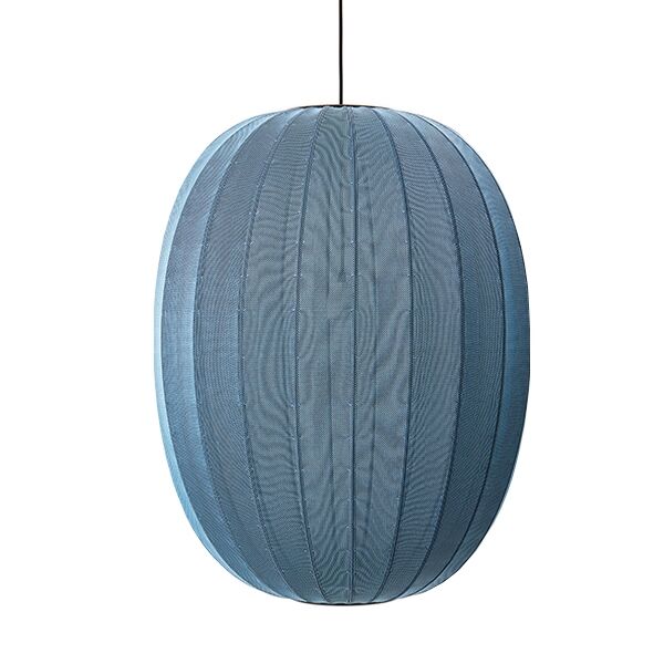 Knit-Wit Oval Pendel Blue Stone Ø65