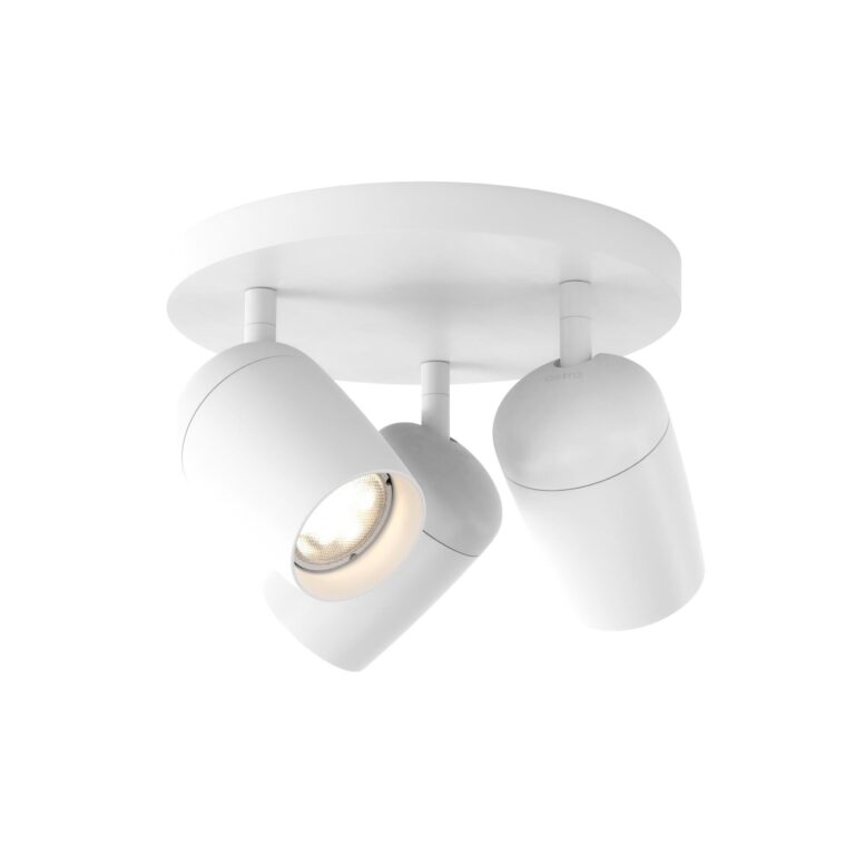 Koto Triple Round Loftlampe Mat Hvid