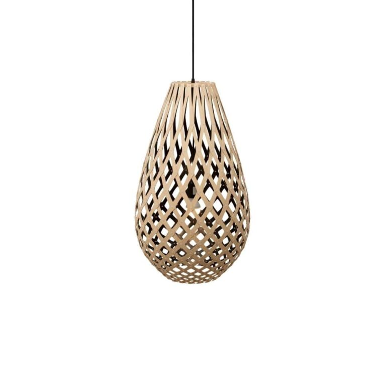 Koura H75 Pendel Bamboo / Sort - David Trubridge