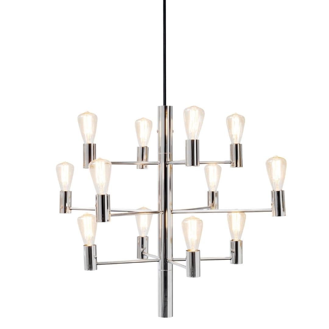 Krona Manola 12 Lysekrone Krom - Udstillingsmodel - Herstal