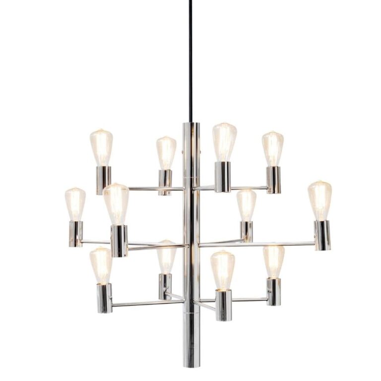 Krona Manola 12 Lysekrone Krom - Udstillingsmodel - Herstal