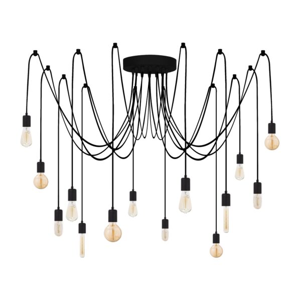 LUMI Novo loftlampe - sort metal