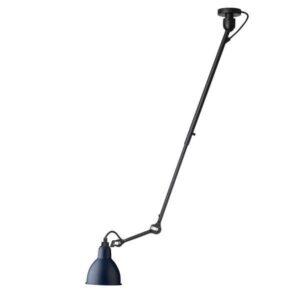 Lampe Gras N302 Loftlampe Mat Sort & Mat Blå