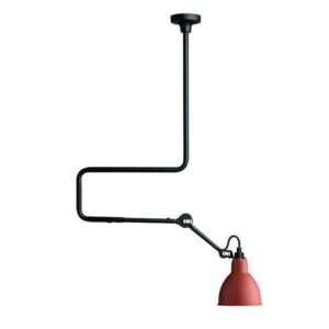 Lampe Gras N312 Loftlampe Mat Sort & Rød