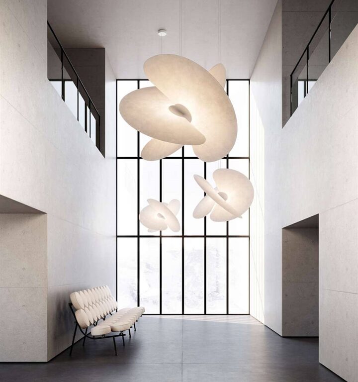 Levante Ø102 lysekrone ophæng, mat hvid