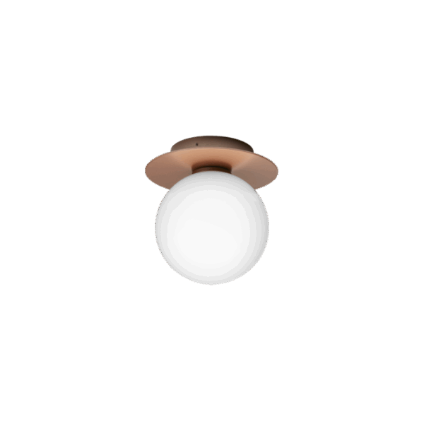 Liila 1 Outdoor væglampe / loftlampe, mørk bronze/opal