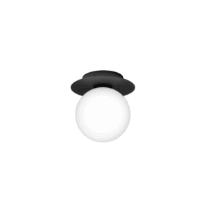 Liila 1 Outdoor væglampe / loftlampe, sort/opal