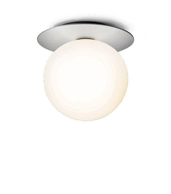 Liila 1 large væglampe / loftlampe IP44, light silver/opal