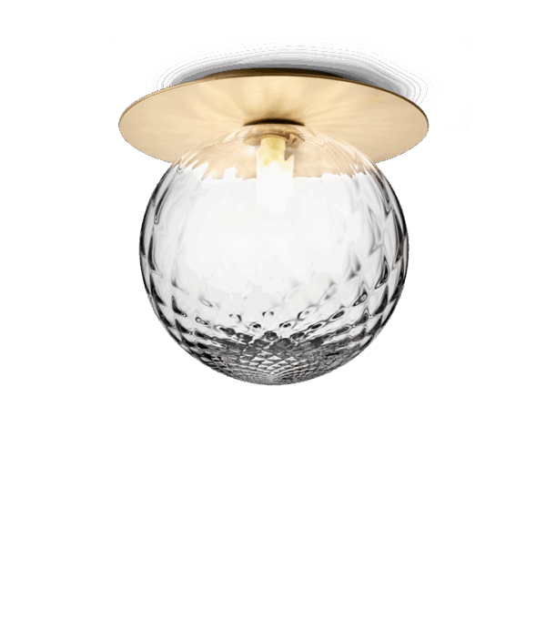 Liila 1 large væglampe / loftlampe IP44, nordic guld/klar