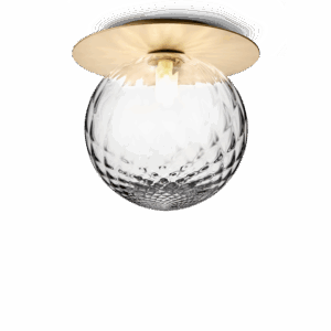 Liila 1 large væglampe / loftlampe IP44, nordic guld/klar