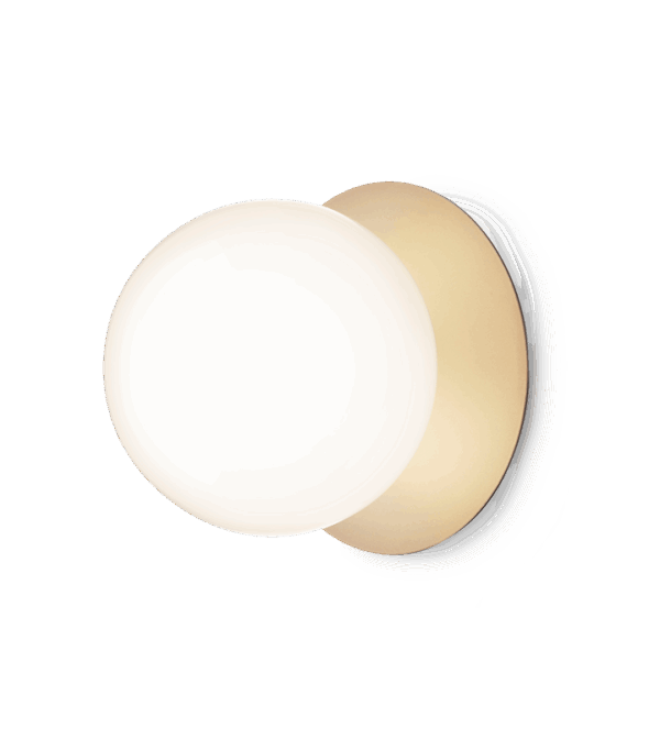 Liila 1 large væglampe / loftlampe IP44, nordic guld/opal