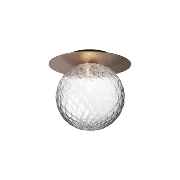 Liila 1 large væglampe / loftlampe, mørk bronze/klar