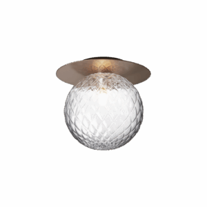 Liila 1 large væglampe / loftlampe, mørk bronze/klar