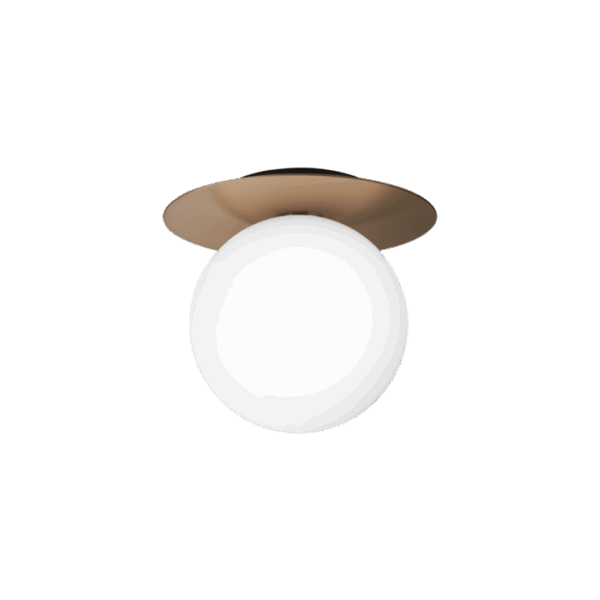 Liila 1 large væglampe / loftlampe, mørk bronze/opal