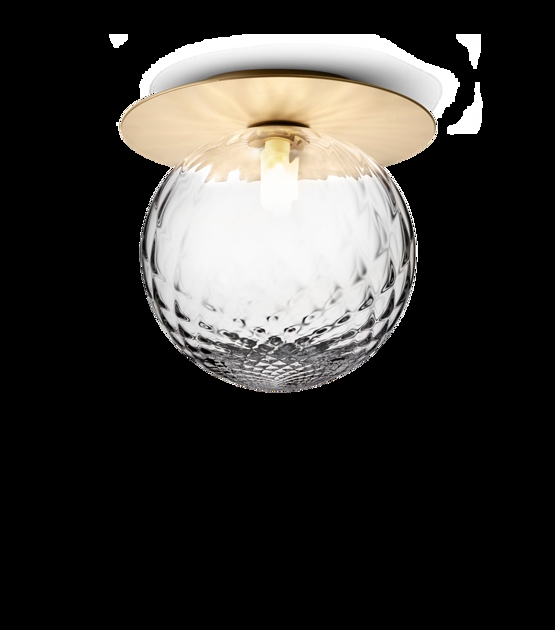 Liila 1 large væglampe / loftlampe, nordic guld/klar