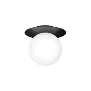 Liila 1 large væglampe / loftlampe, sort/opal