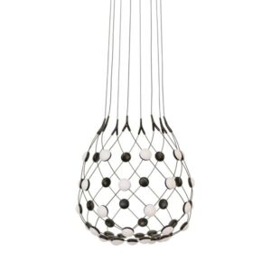 Luceplan Mesh Pendel Ø55 Sort 1 Meter