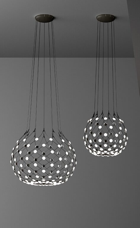 Mesh pendel Ø100 / 5 m ledning, sort