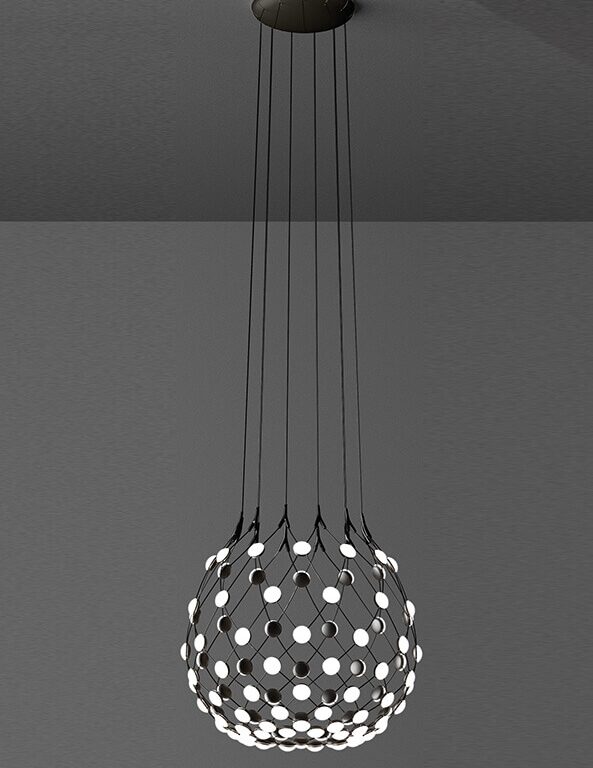 Mesh pendel Ø80 / 5 m ledning, sort