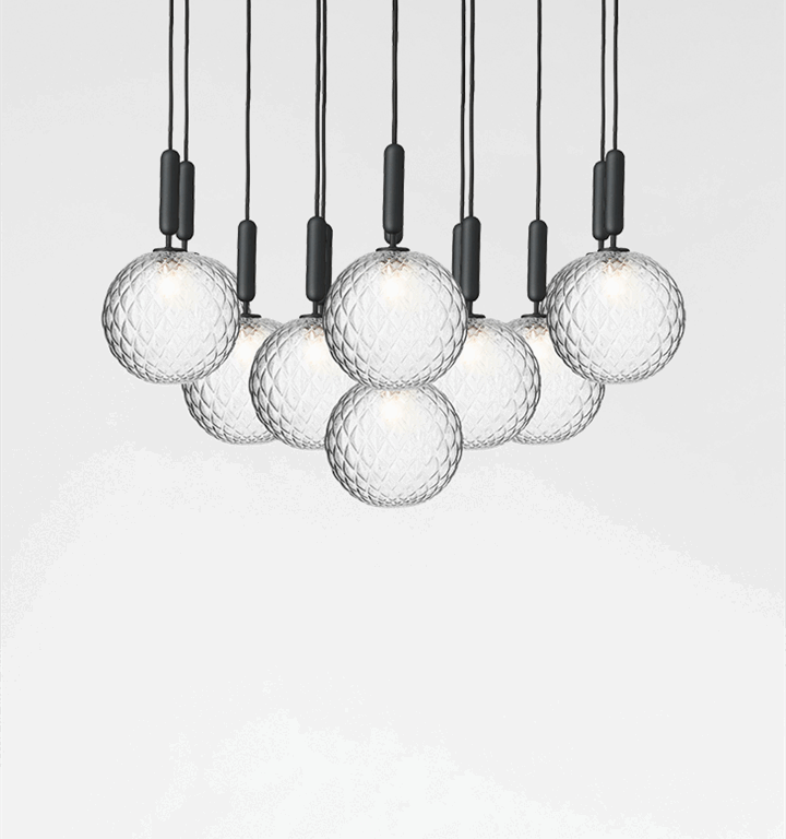 Miira 13 Large pendel, optic/rock grey